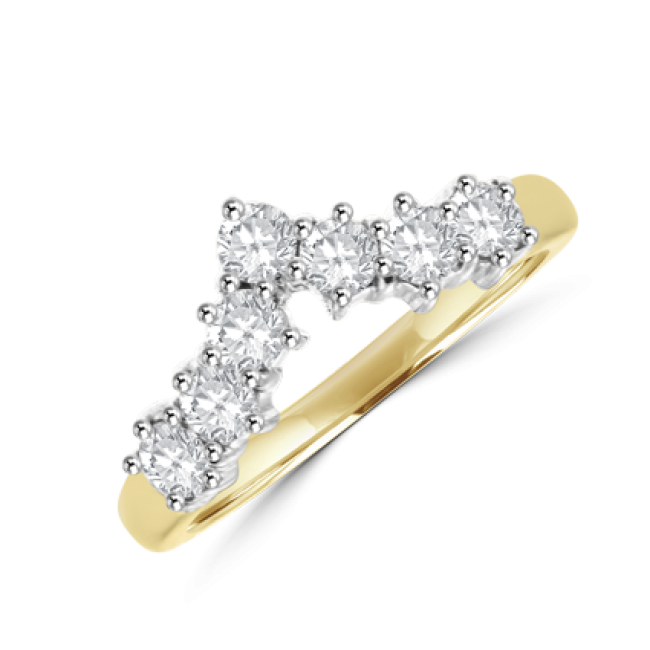 9ct White Gold 0.10ct Wishbone Eternity Ring Size J to T Simulated Diamond  - Etsy
