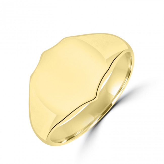 9ct Gold Gents Shield Signet Ring