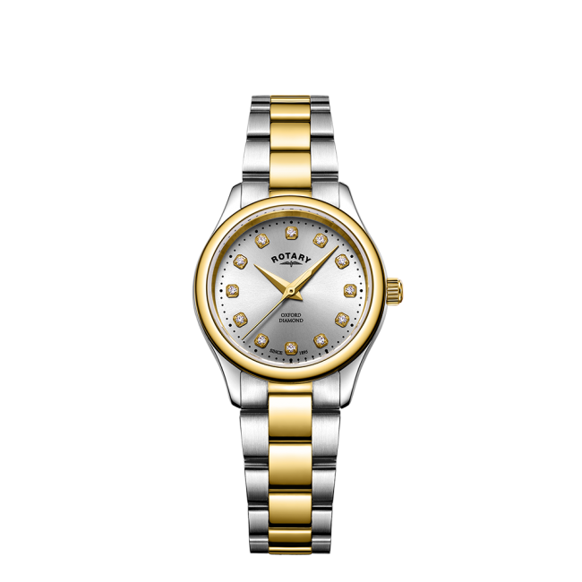 Rotary Oxford Diamond Ladies Two tone Bracelet watch